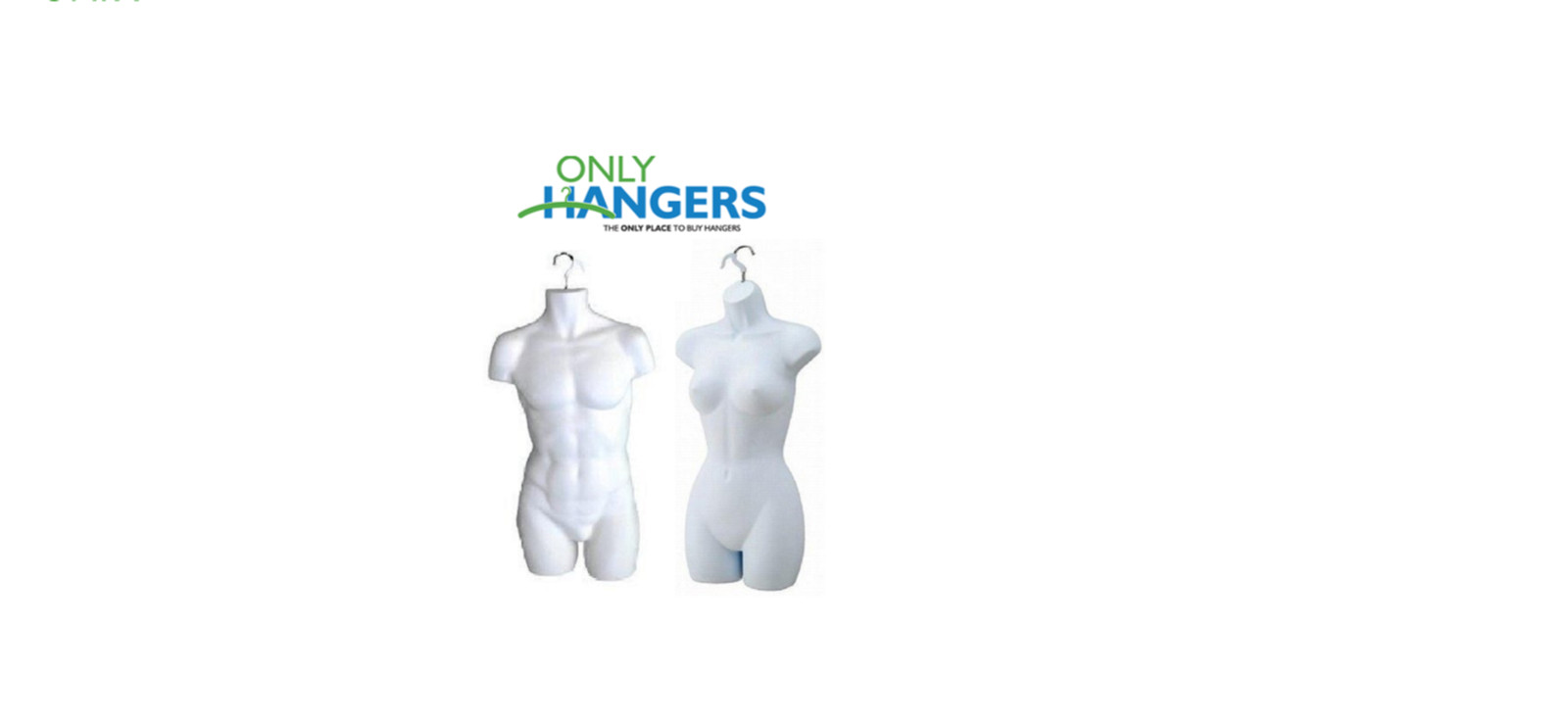 Male + Female Hanging Torso Form (White)