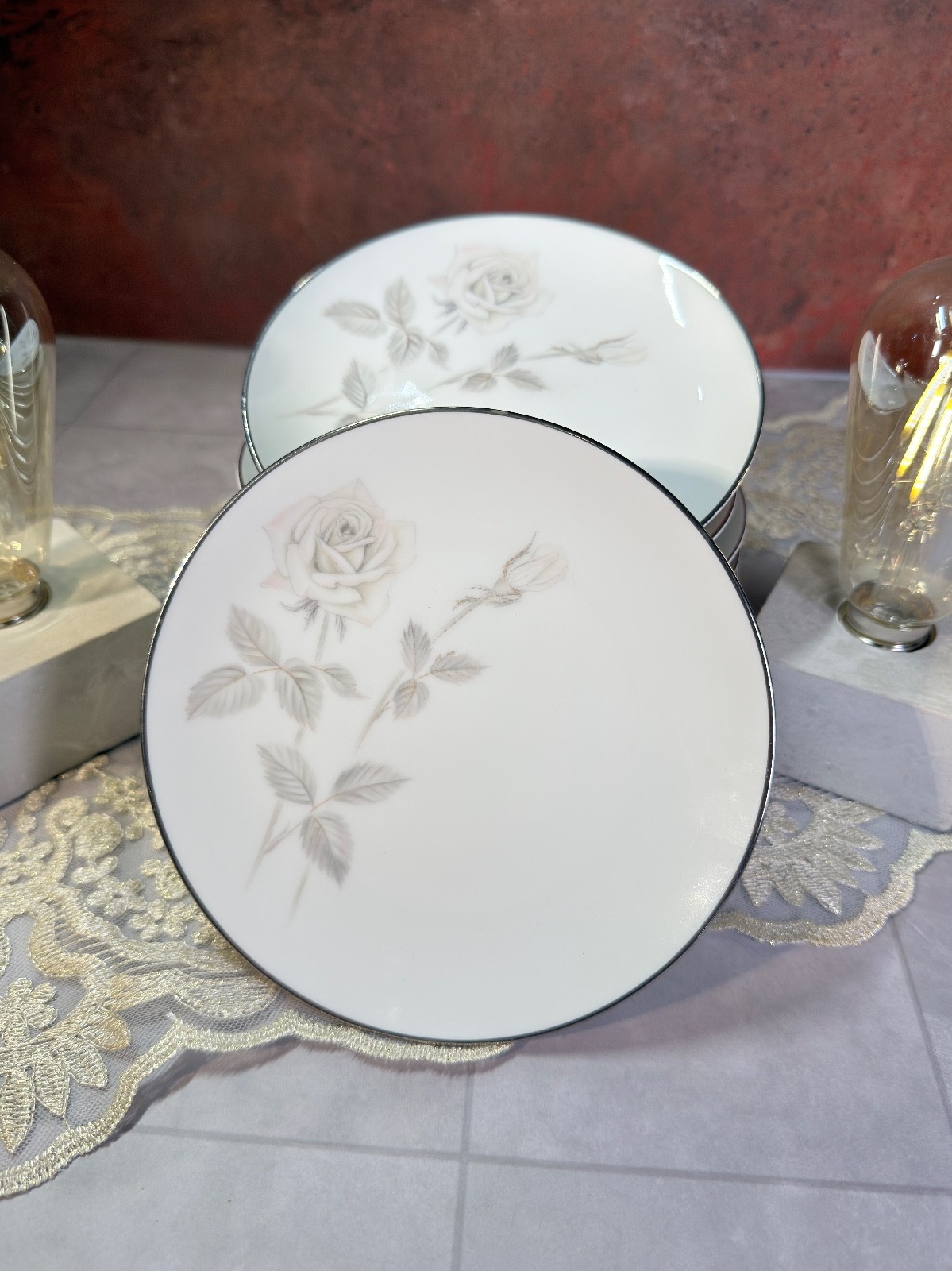 Set of 12 Vintage Noritake Melrose 6002 Bread & Butter Plates