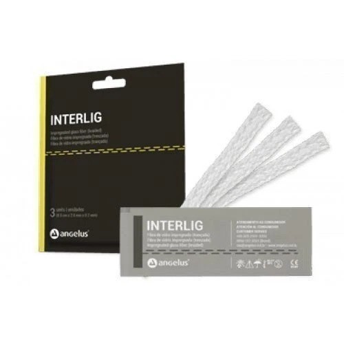 Angelus Interlig Dental Fiberglass Tape 8.5cm Strips, 3 Pack #483