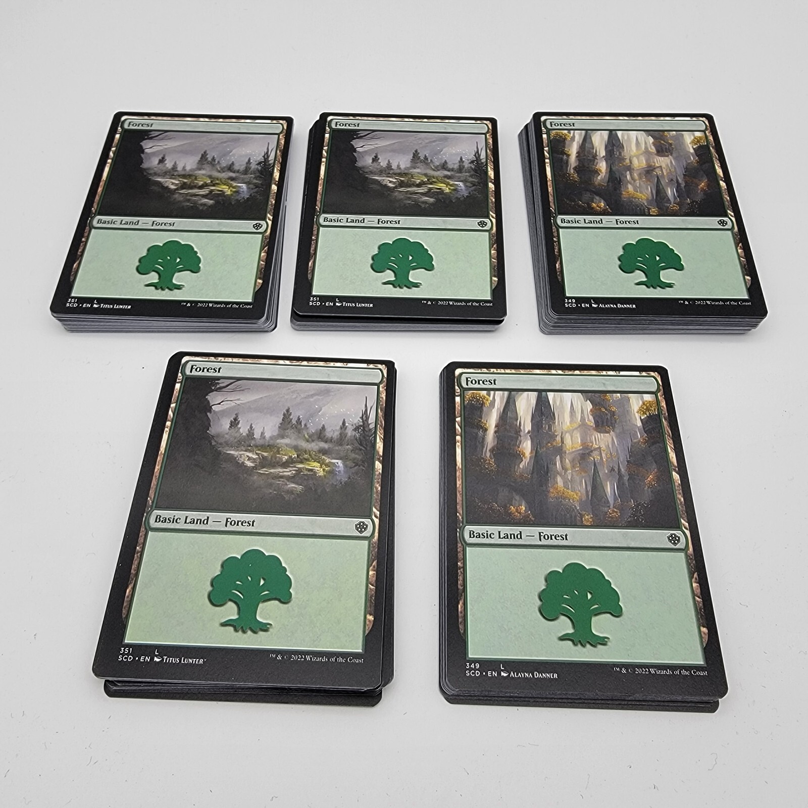 100 Magic the Gathering FOREST ONLY Basic Land Cards Lot - MTG FTG