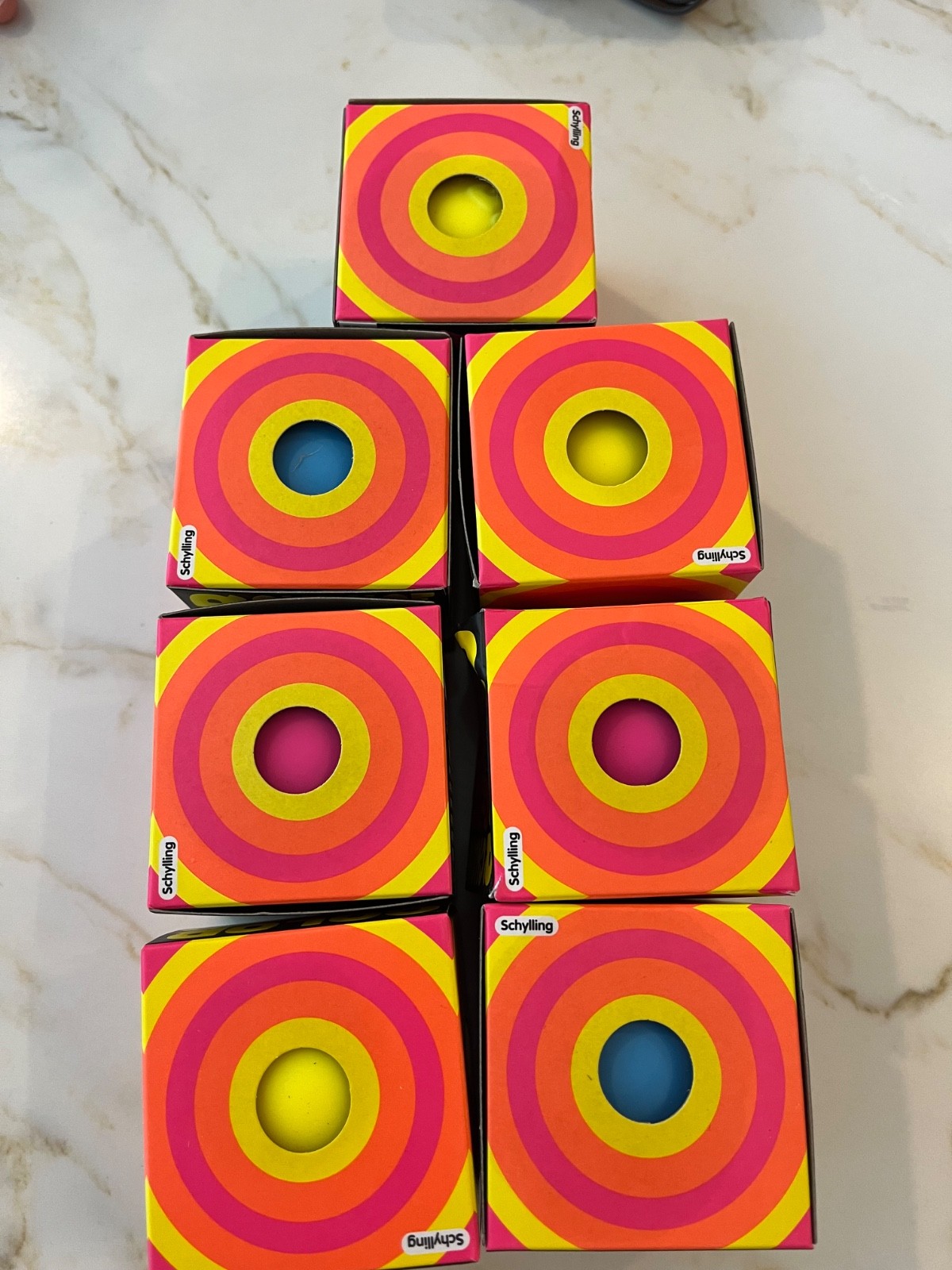 7 x Schylling Color Change Nee Doh Tactile Squeeze Stress Balls