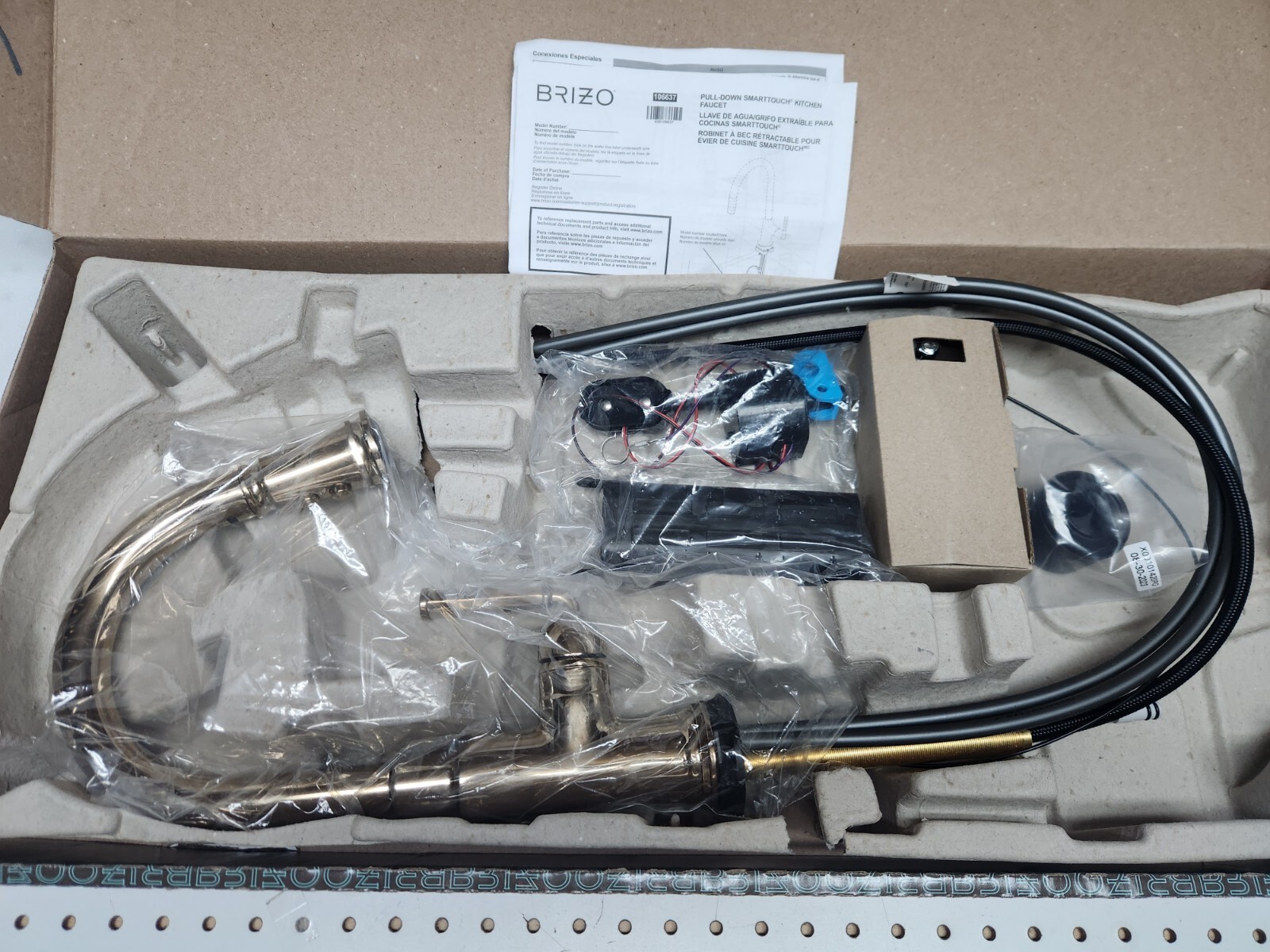 Brizo 64974LF-PG Rook Smart Tough Pull Down Kitchen Faucet  In Polished Gold