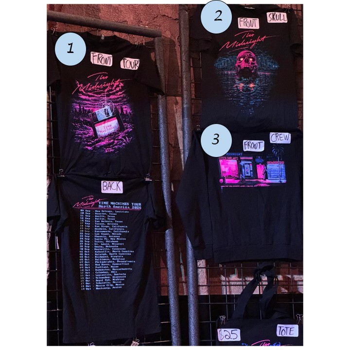 The Midnight Shirt Crewneck Time Machines Tour 2026 Merch Reprint