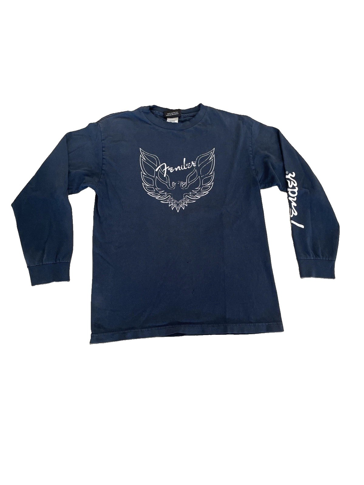 Vintage Fender Guitars Shirt Faded Distressed Black Long Sleeve Medium Vintage Fender Guitars Shirt Faded Distressed Black Long Sleeve Medium