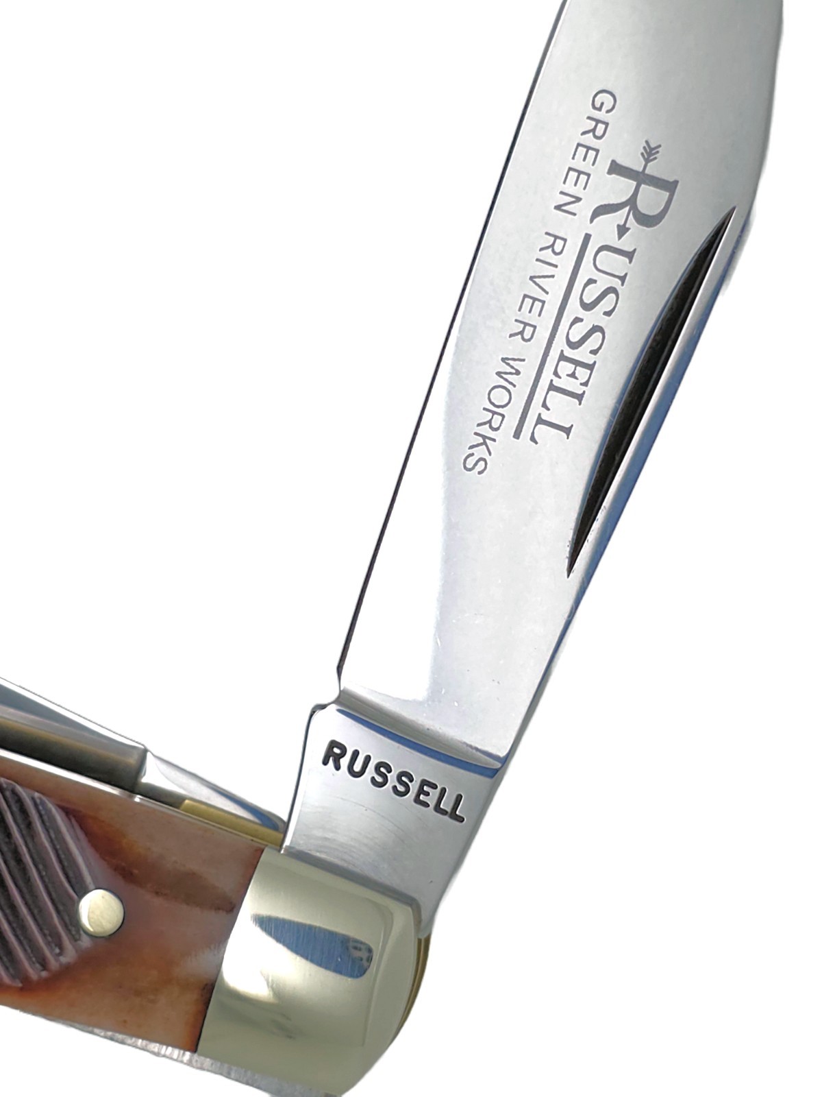 New Russell Green River Works RU28 Stockman Delrin Solingen NIB
