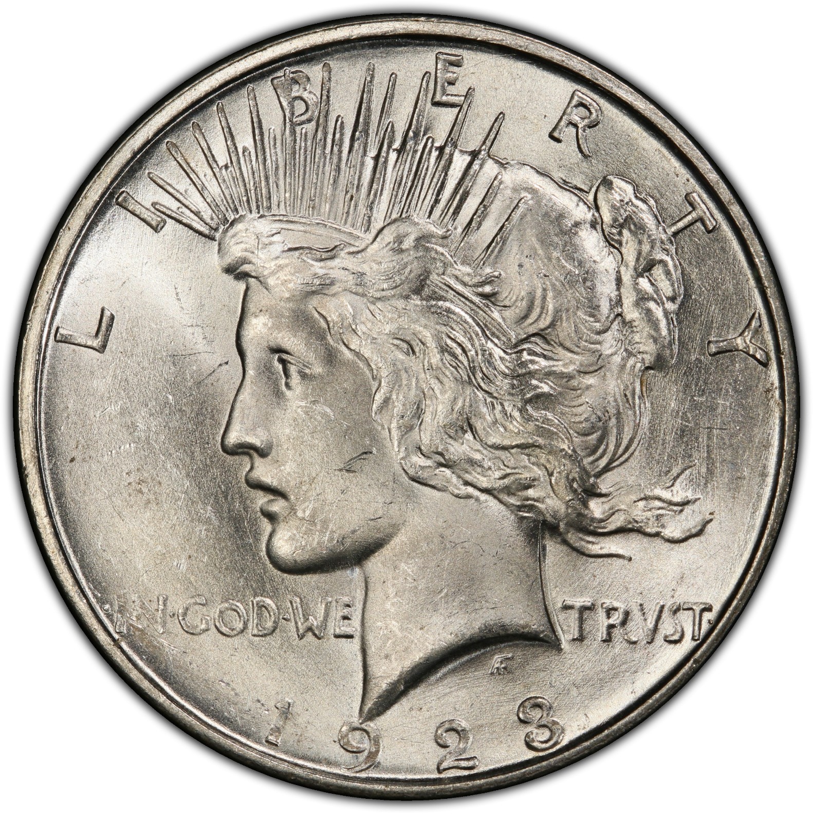 1923-D $1 Peace Silver Dollar Brilliant Uncirculated Denver Mint US Coin 1923-D $1 Peace Silver Dollar Brilliant Uncirculated Denver Mint US Coin