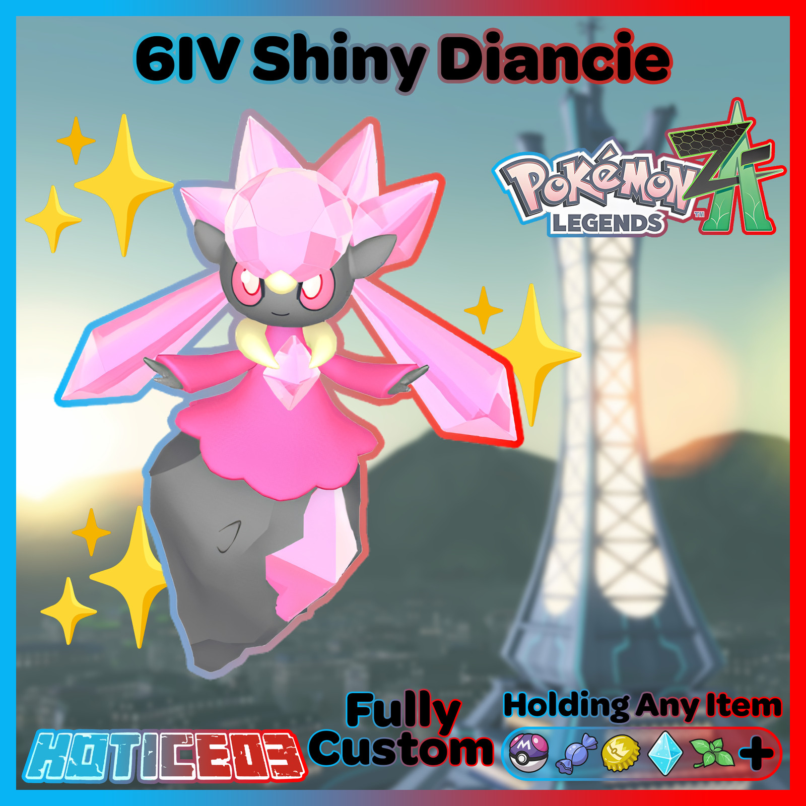 ✨ Shiny Diancie 6IV ✨ Pokemon Legends ZA 🚀 Fast 🚀