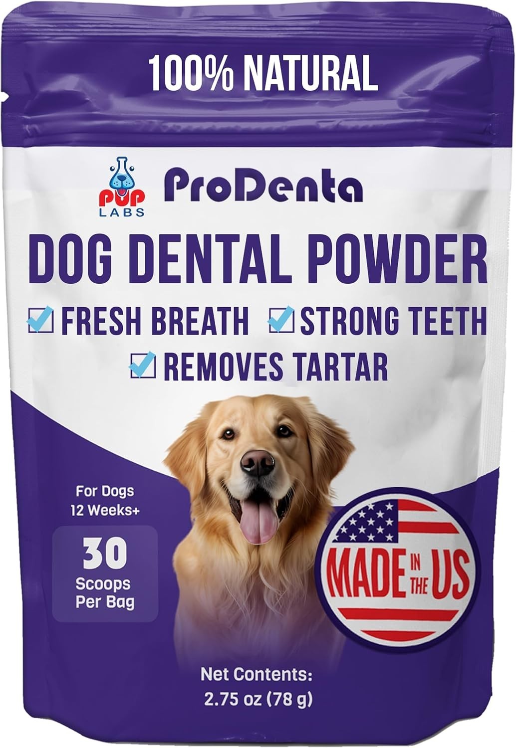 ProDenta Dog Dental Powder for Teeth 30 Scoops 2.75oz Exp 12/2027 - New/Sealed