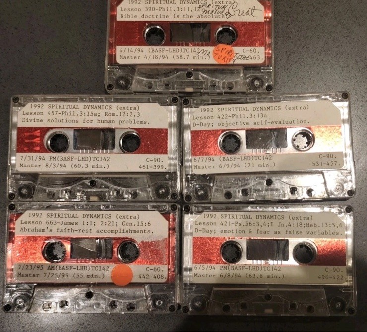 Vintage 1992 Spiritual Dynamics Extra Audio Cassette Tapes Lot of 5 Religious.
