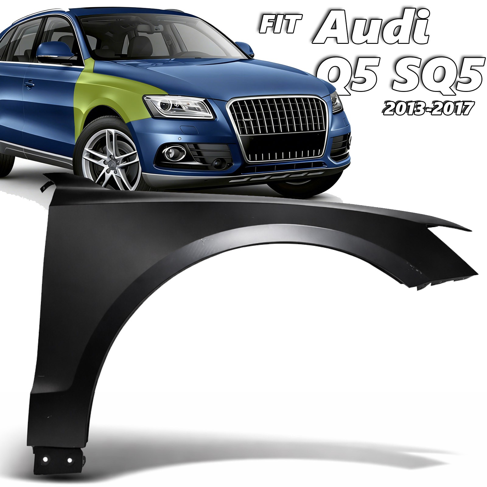 Fender Steel Primed Front Passenger Side For 2013-2017 Audi Q5 SQ5 8R0821106A