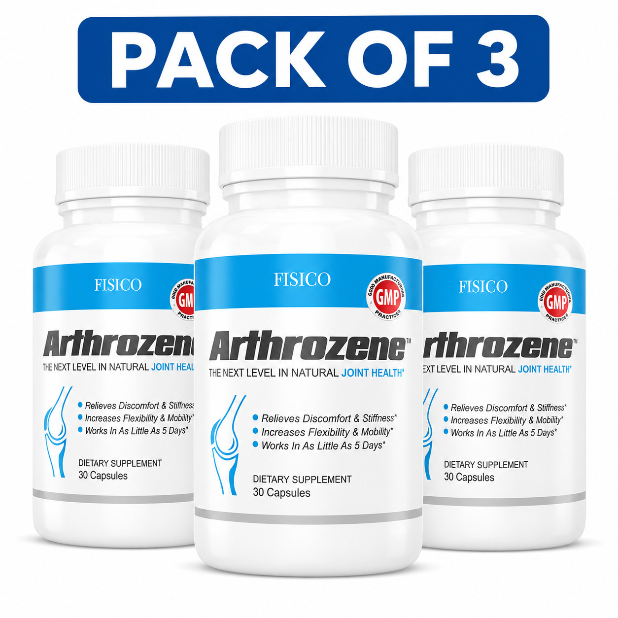 Fisico Arthrozene Joint Support Supplement 30 Capsules - Pack of 3