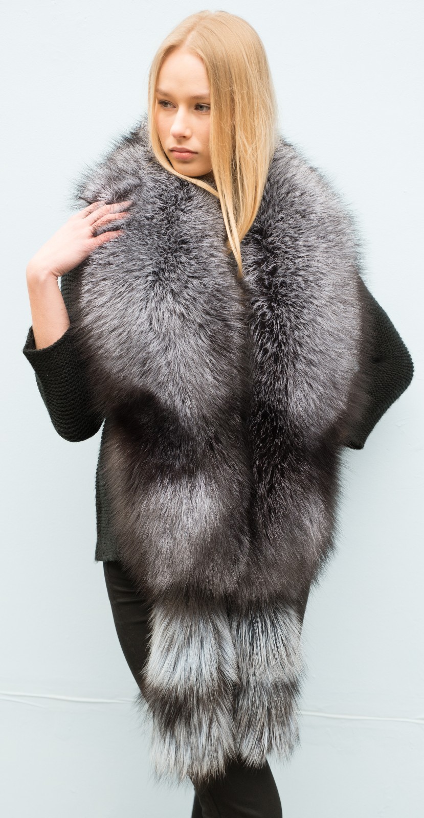 Royal Saga Furs Silver Fox Fur Huge 86\