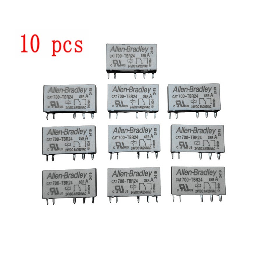 10Pcs 6A 250VAC 24VDC 5-Pins Replace For Allen-Bradley CAT 700-TBR24 Power Relay 10Pcs 6A 250VAC 24VDC 5-Pins Replace For Allen-Bradley CAT 700-TBR24 Power Relay