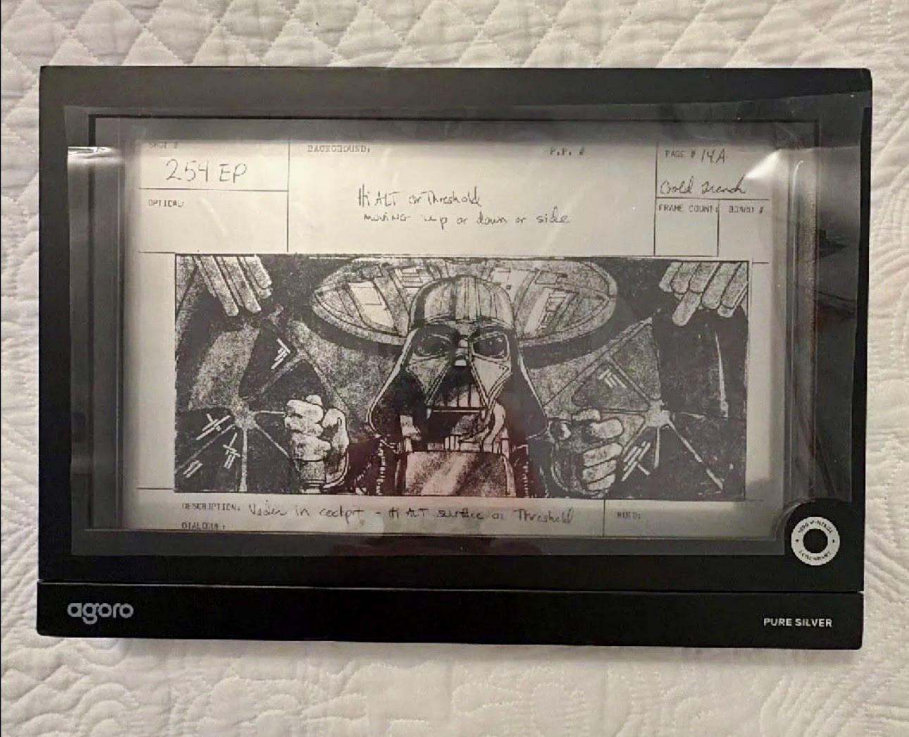 2026 Agoro Star Wars Darth Vader Trench Run Storyboard 1 oz Silver