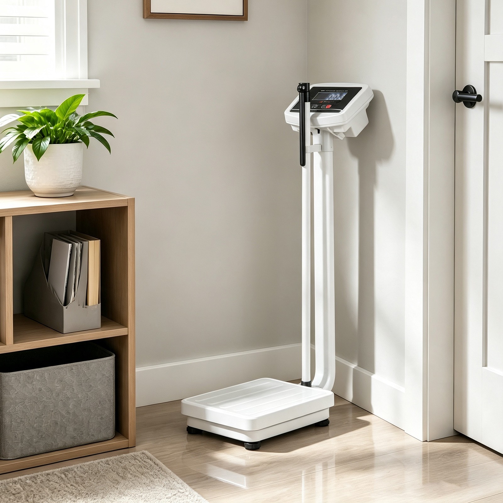 Height and Weight Scale Digital Physician Scale w/ 400 lbs Capacity & Height Rod