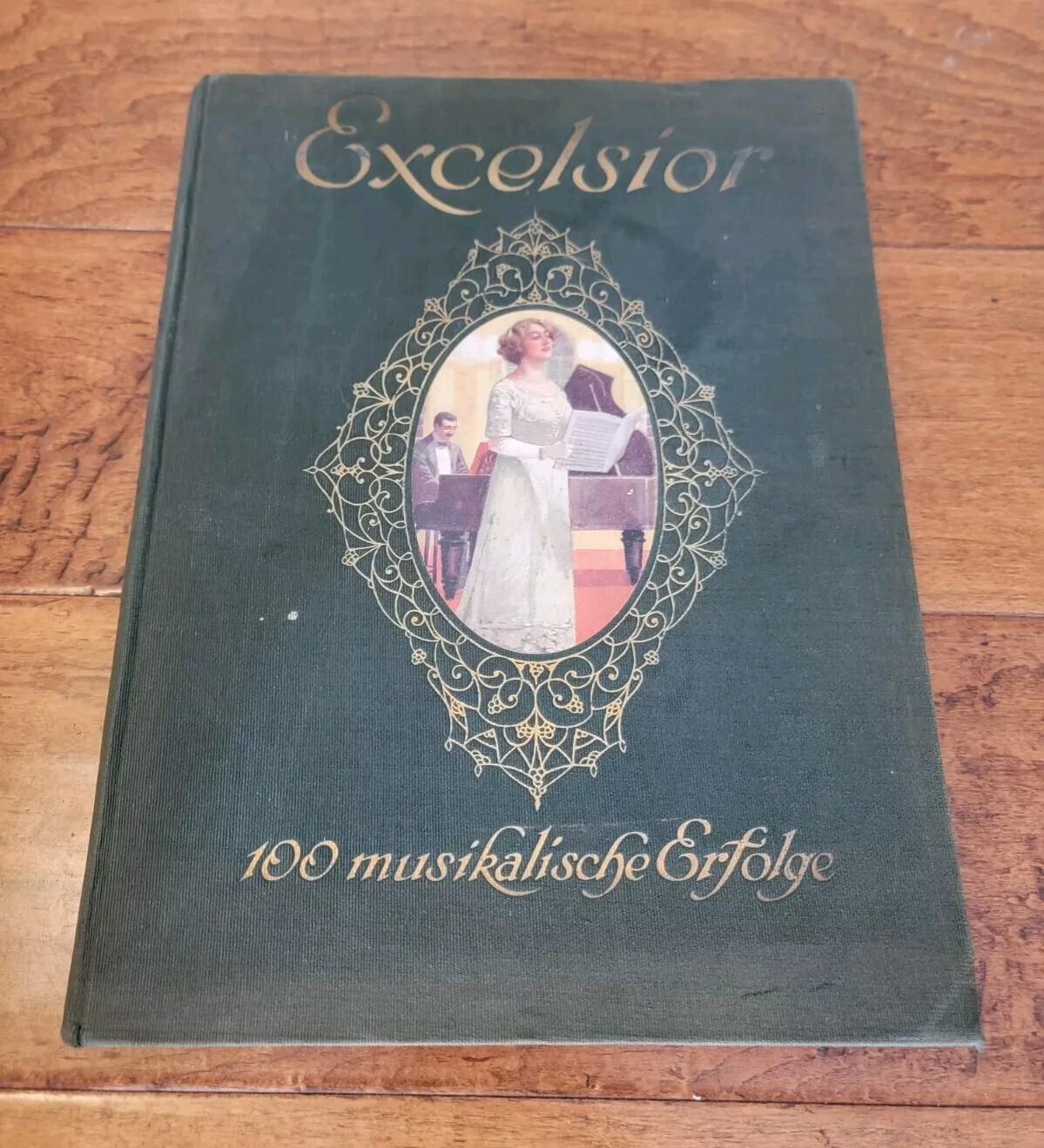 Antique Excelsior Musikalische Erfolge German Piano Sheet Music Book Linen Book 