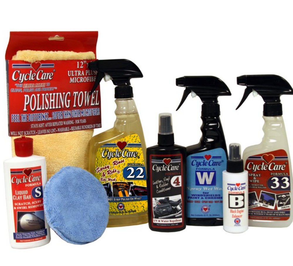 Cycle Care Motorcycle Cleaning Package Kit Conditioner Bike Wash Detailer 532099