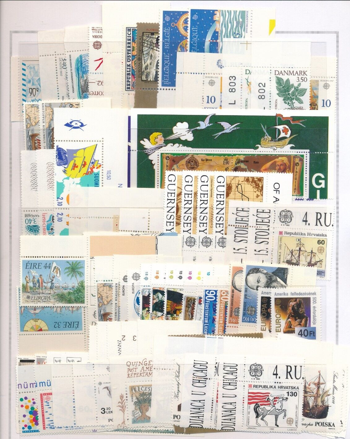 1992 EUROPE CEPT VINTAGE WITH 96 STAMPS MNH - F/2507