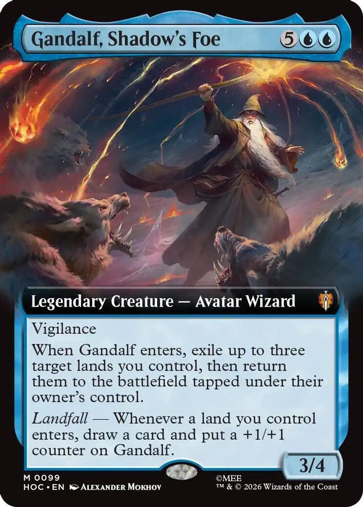 GANDALF, SHADOW\'S FOE (EXTENDED ART) 99 THE HOBBIT: ETERNAL-LEGAL MTG NM GANDALF, SHADOW\'S FOE (EXTENDED ART) 99 THE HOBBIT: ETERNAL-LEGAL MTG NM