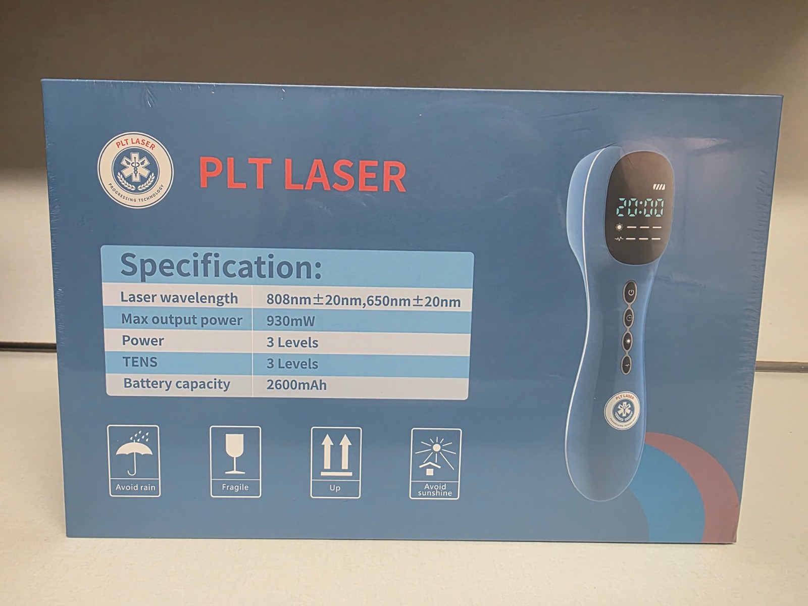 PLT Laser HD-CurePro Therapy Device 2600mAh Laser & TENS Combo Portable-NEW/SEAL
