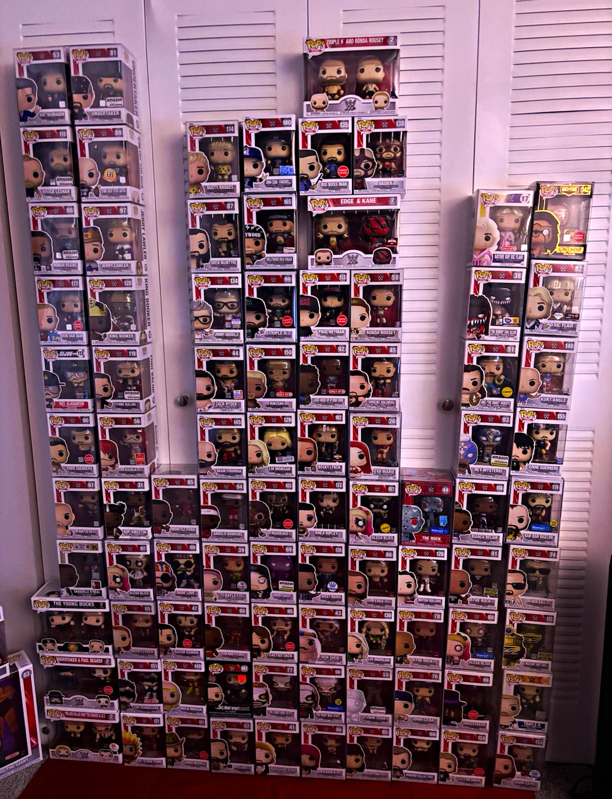 HUGE WWE Funko Pop Collection Lot 80+ Figures Exclusives Undertaker Rock Hogan HUGE WWE Funko Pop Collection Lot 80+ Figures Exclusives Undertaker Rock Hogan