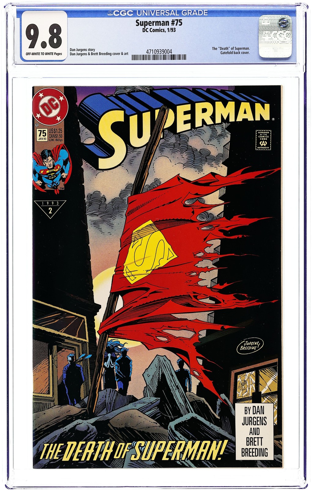 Superman #75D Direct Variant 1st Printing CGC 9.8 1993 4710939004