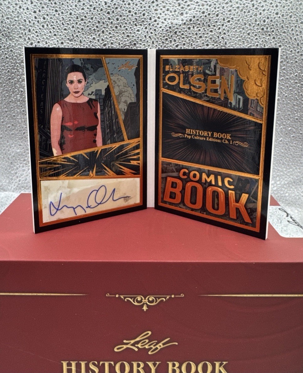 Elizabeth Olsen 2024 Leaf History Book Pop Culture Auto Card 10/25 Scarlet 🧙