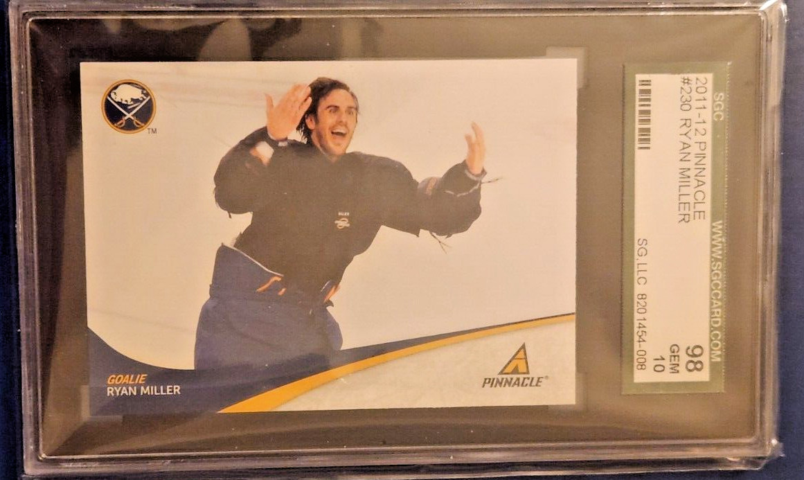 2011-12 PANINI PINNACLE #230 RYAN MILLER SGC 10 GEM MINT BUFFALO SABRES POP 2