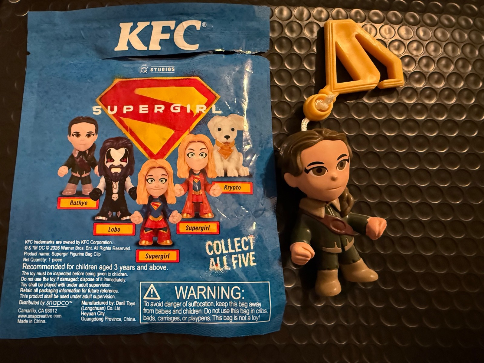 NEW 2026 RUTHYE KFC Exclusive Supergirl Collectible Figure Bag Clip DC Studios NEW 2026 RUTHYE KFC Exclusive Supergirl Collectible Figure Bag Clip DC Studios