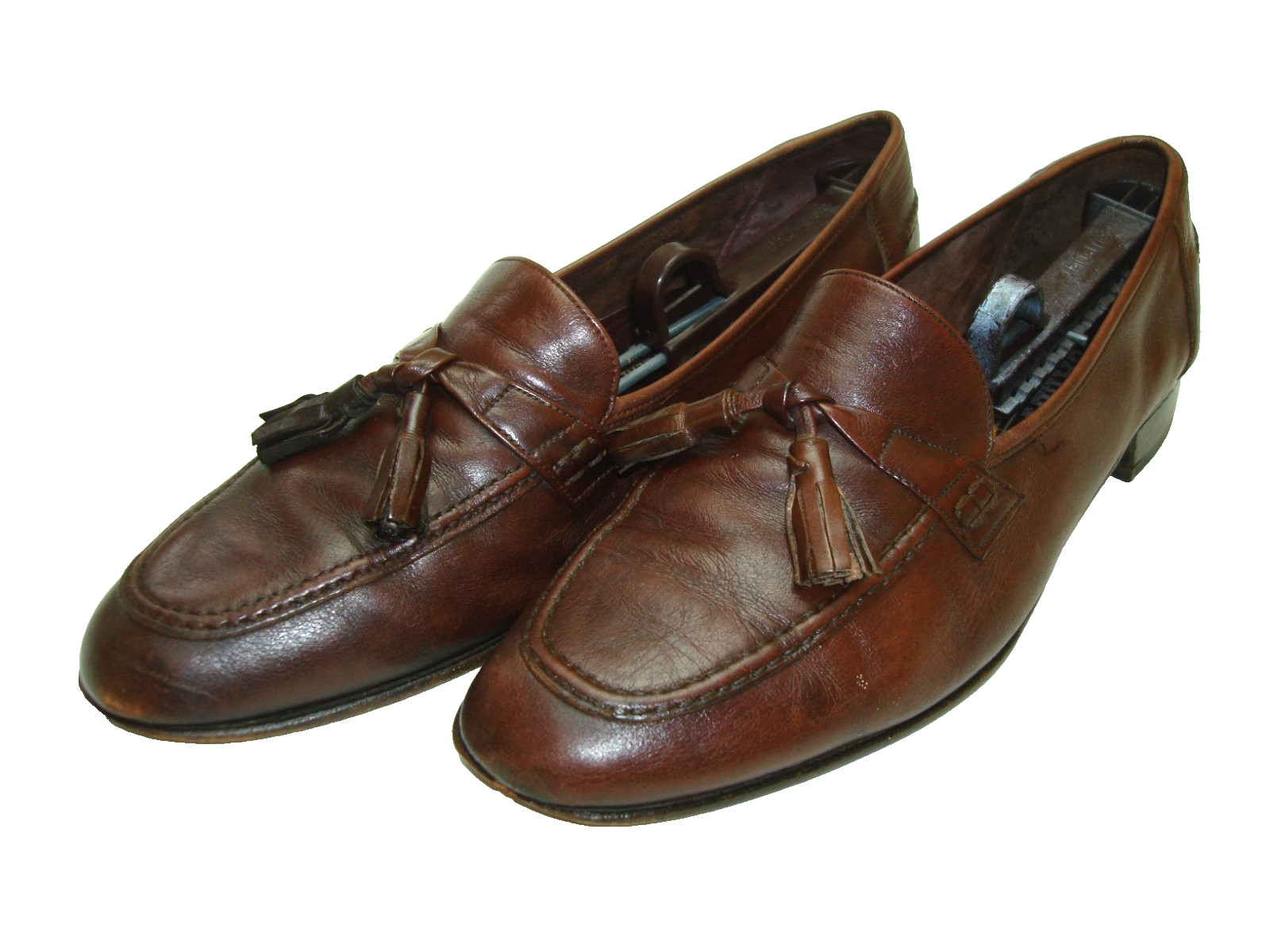 Men’s 10 M BALLY of SWITZERLAND BERKELEY Brown Leather Tassel Loafers Vintage
