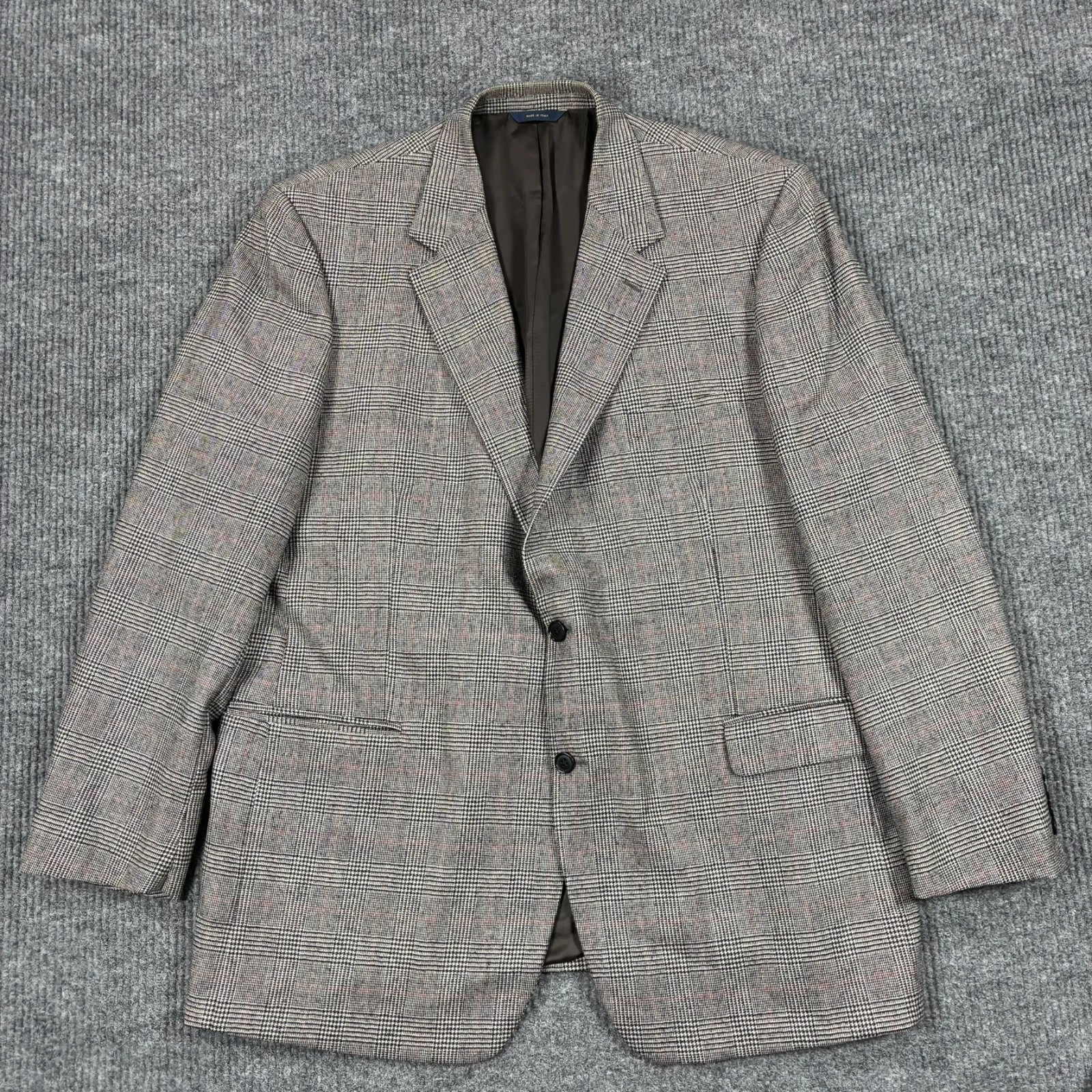 Vintage Brooks Brothers 48L Loro Piana Zelander Wool Plaid Sport Coat Italy