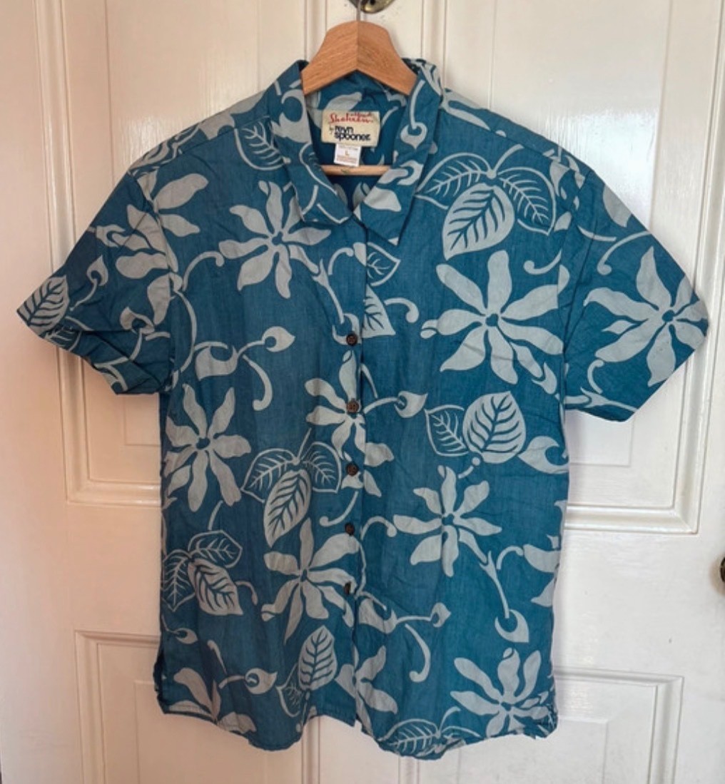 Rare Vintage Alfred Shaheen Reyn Spooner Cotton Aloha Shirt, Tailored in Hawaii