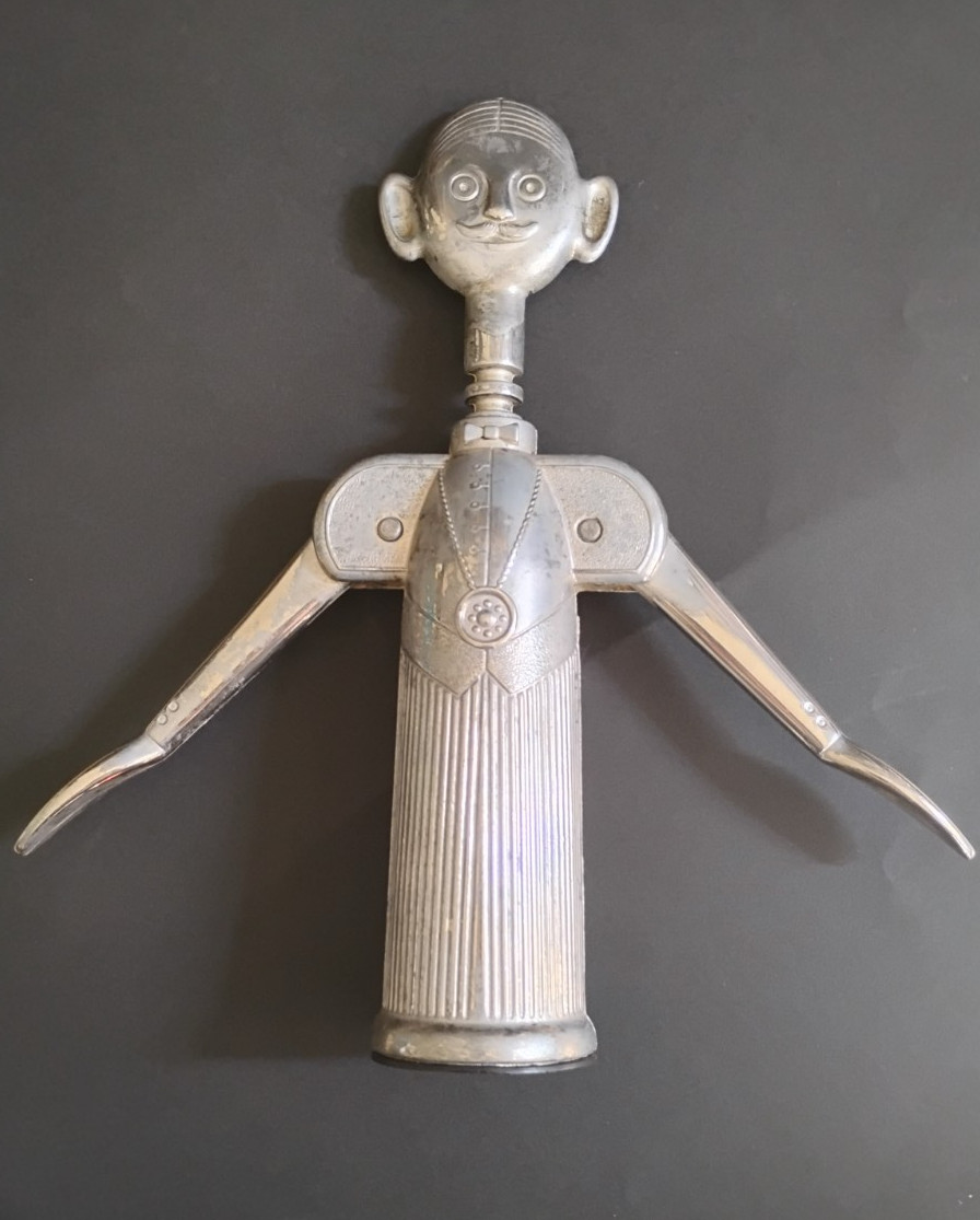 Vintage Italian Aldo Columbo “Pierre the Sommelier” Wine Bottle Corkscrew Waiter