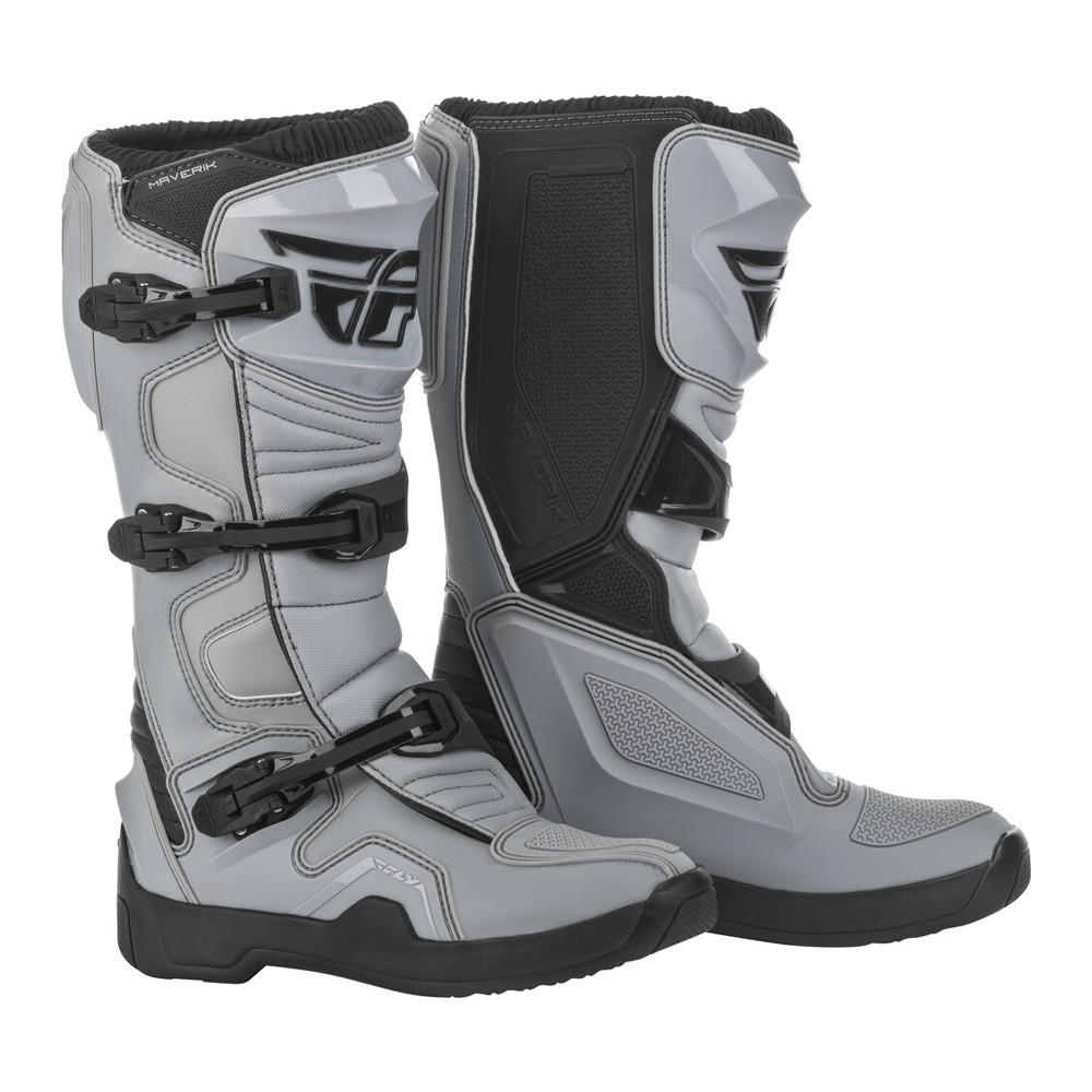 Fly Racing Gray and Black Maverik MX Off Road Boots Men's Size 7