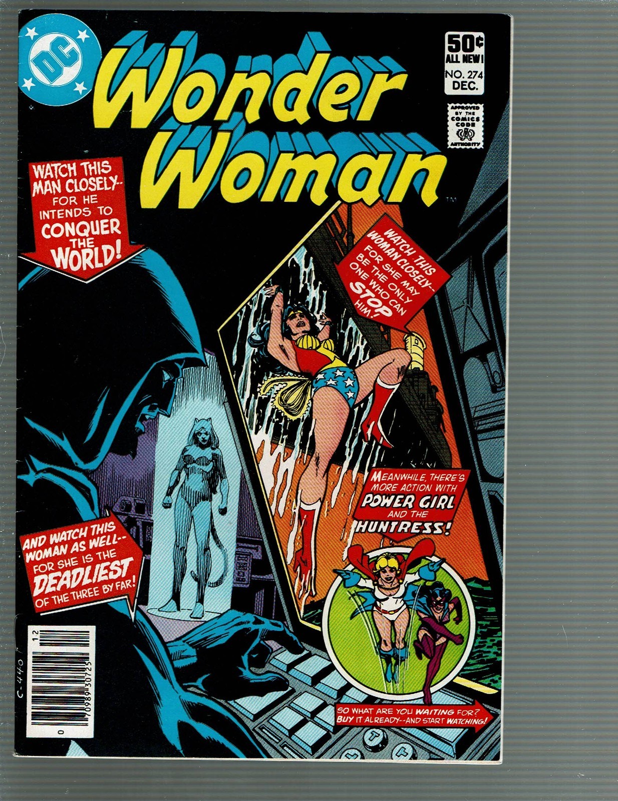 Wonder Woman 274 Kobra Huntress Power Girl 1st app new Cheetah VF+