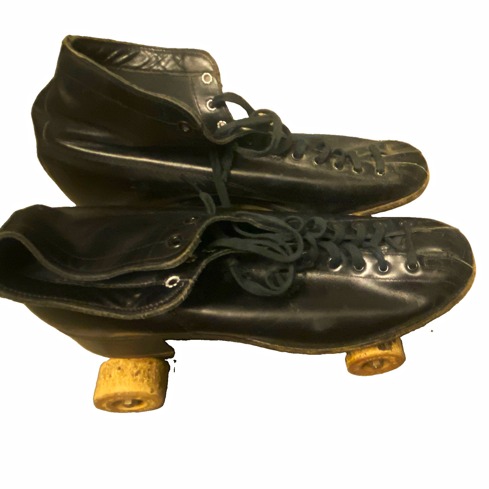 Vintage Hyde Chicago Men\'s Black Leather Quad Roller Skates Size 9 1940s-1950s Vintage Hyde Chicago Men\'s Black Leather Quad Roller Skates Size 9 1940s-1950s