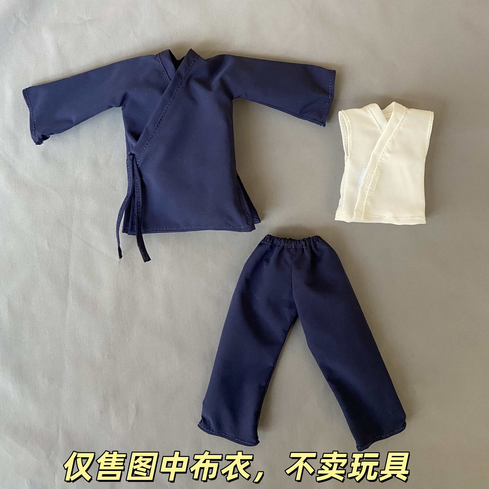 Handmade Miniature Cloth Kung Fu Suit Uniform for Wang Ye 6 Inch Action Figure