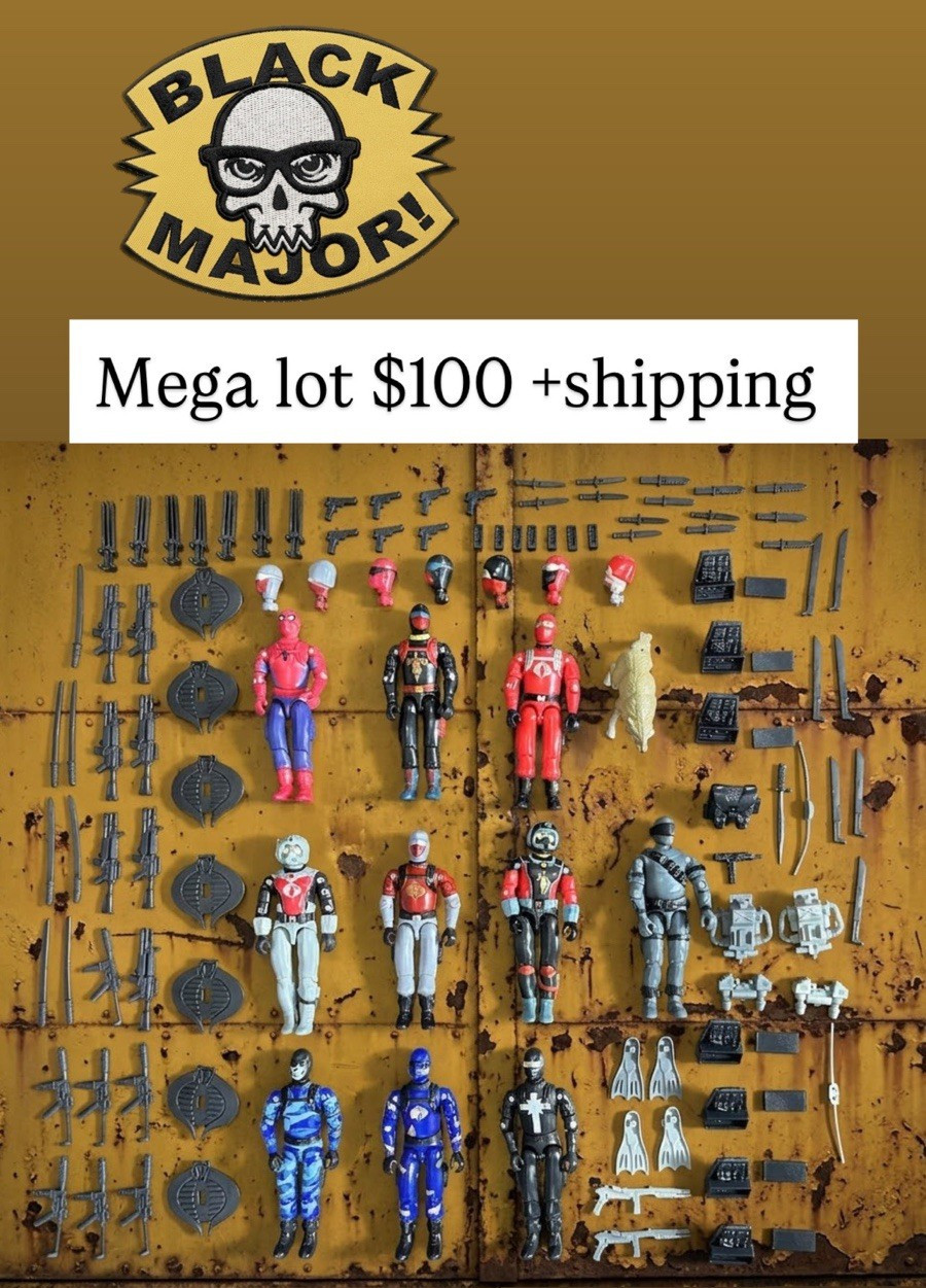Gijoe BlackMajor Mega Lot action figures Lot x10 