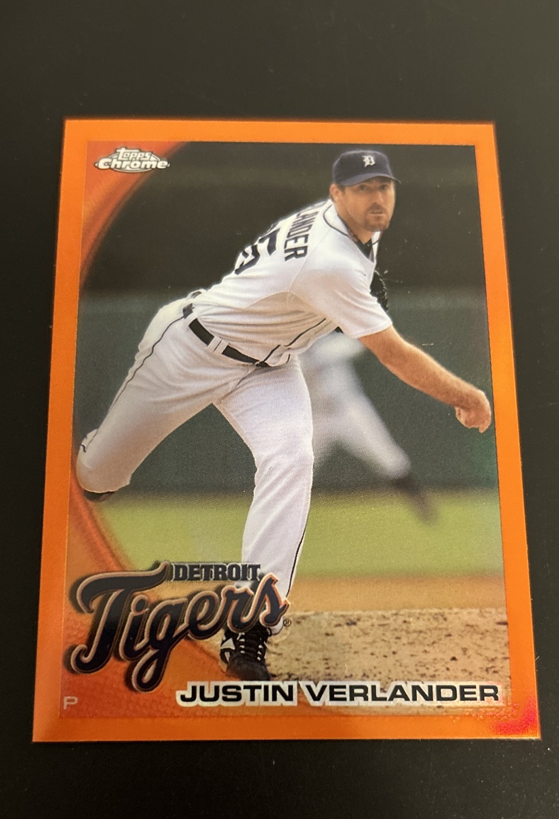 2010 Topps Chrome - Justin Verlander #134 Orange Refractor Tigers Color Match 2010 Topps Chrome - Justin Verlander #134 Orange Refractor Tigers Color Match