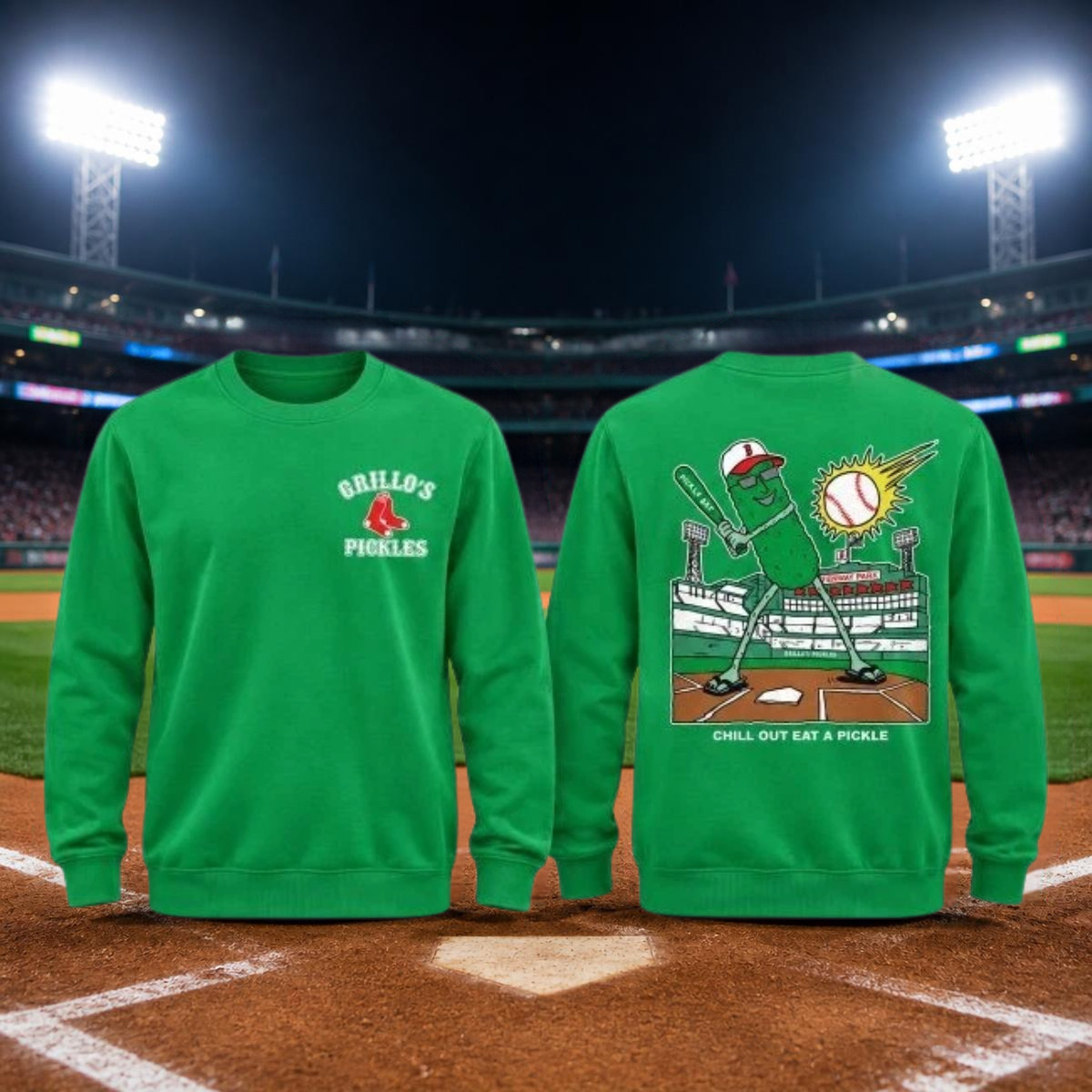 HOT NEW  Red Sox Grillo\'s Pickles 2026 Giveaway Sweatshirt Fan Gift S-5XL