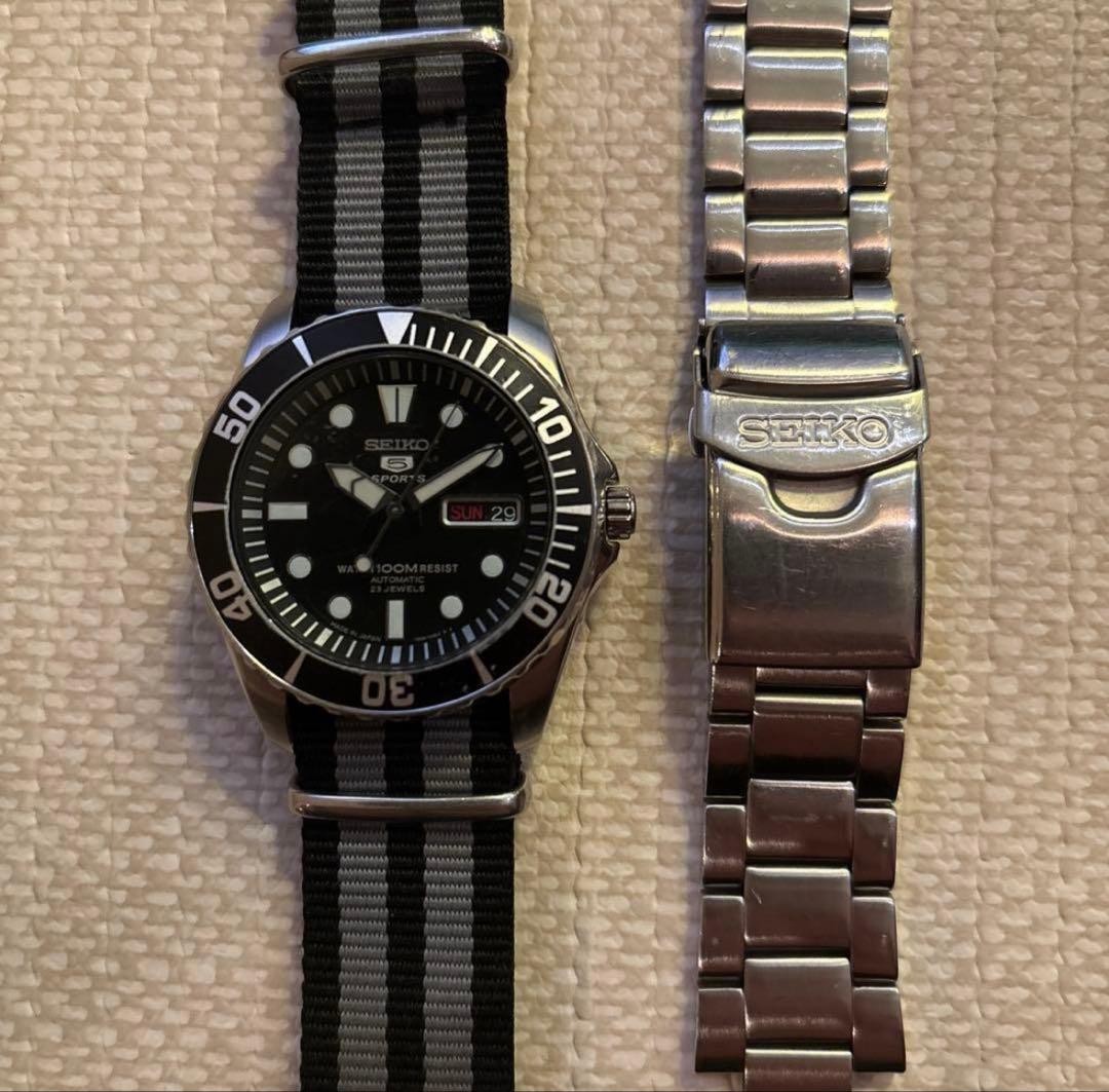 SEIKO 5 Sports Diver Watch Vintage Logo Timepiece Authentic Rare Genuine