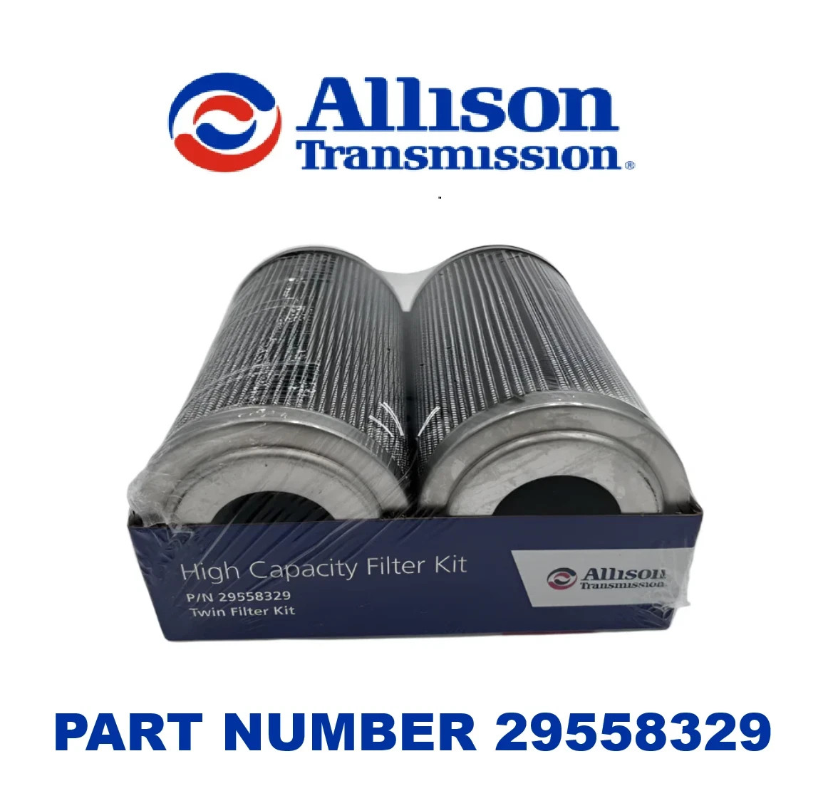 Genuine Allison 29558329 High Capacity Twin Filter Kit & Gasket 5-13/16 X 3-1/4