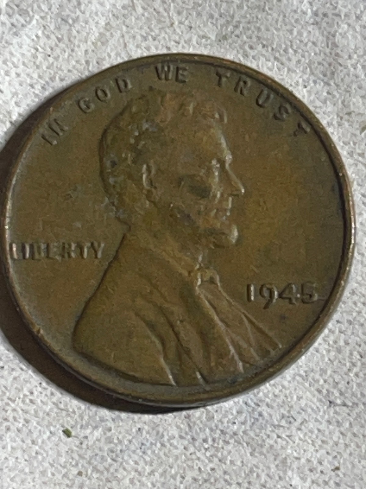 1945 penny no mint l