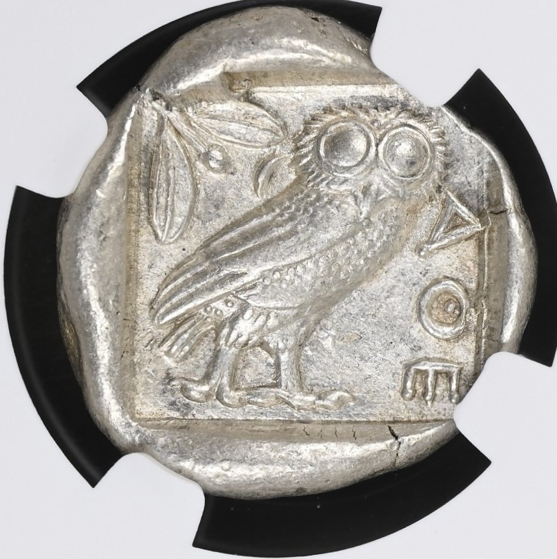 ATTICA Athens w Athena & Athenian OWL NGC AU Ancient Silver Tetradrachm Coin 927