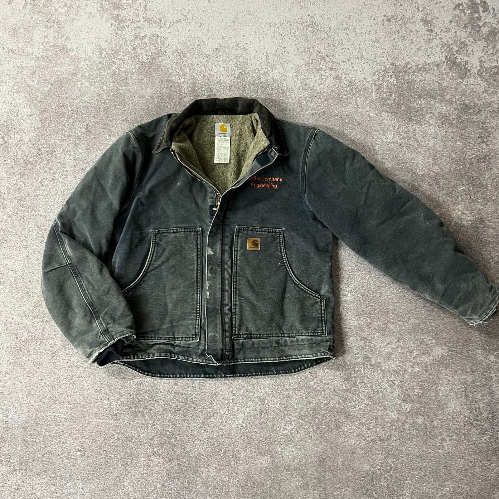 Vintage Carhartt J104 PTL Petrol Blue Workwear Jacket Men\'s Medium