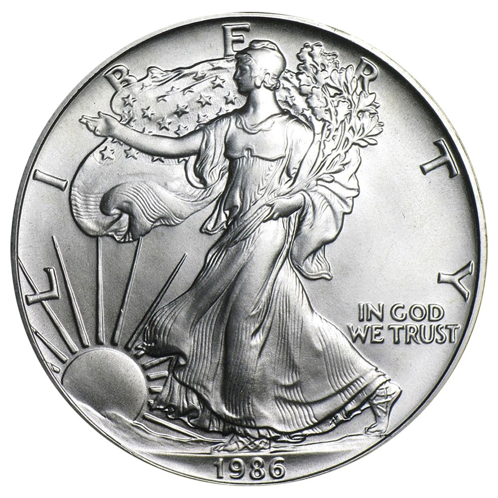 1986 $1 American Silver Eagle 1 oz Brilliant Uncirculated