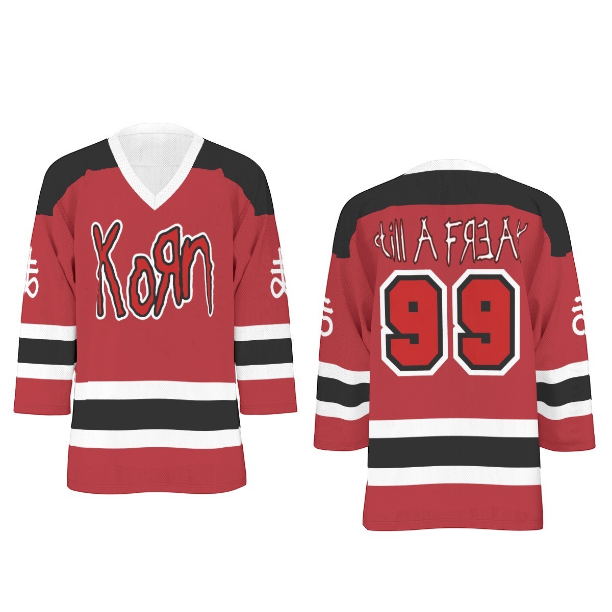Korn Unisex V-neck Hockey Jersey Korn Unisex V-neck Hockey Jersey