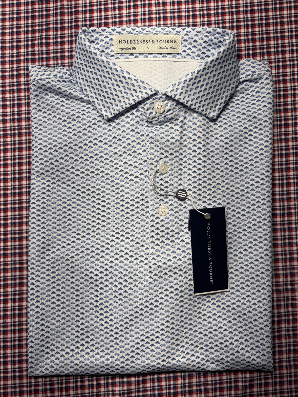 Holderness & Bourne  Geiger Shirt : Blue Polo  sz Small