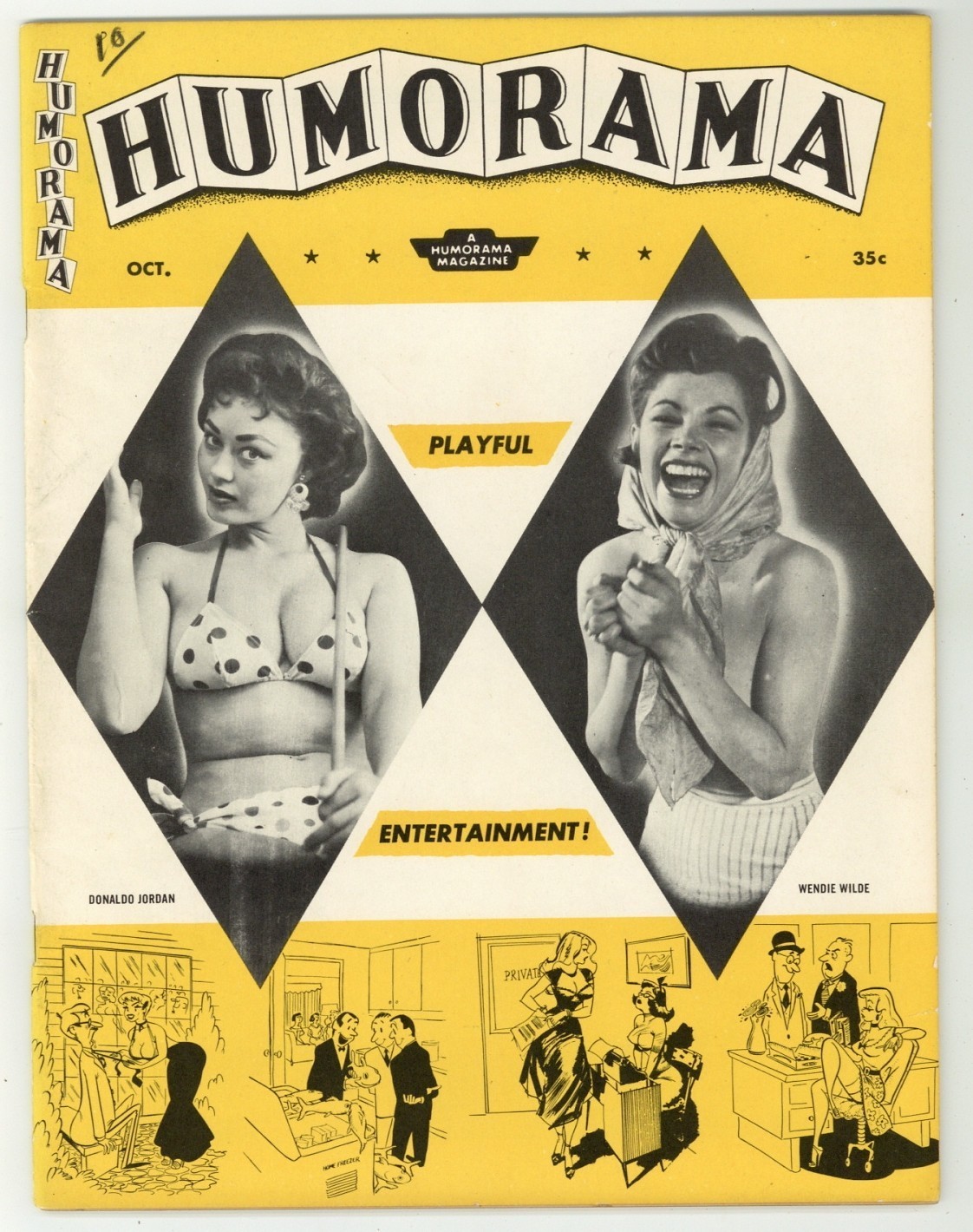 Humorama #3 Bill Wenzel, Bill Ward 1957 Vintage GGA Magazine Timely M38885