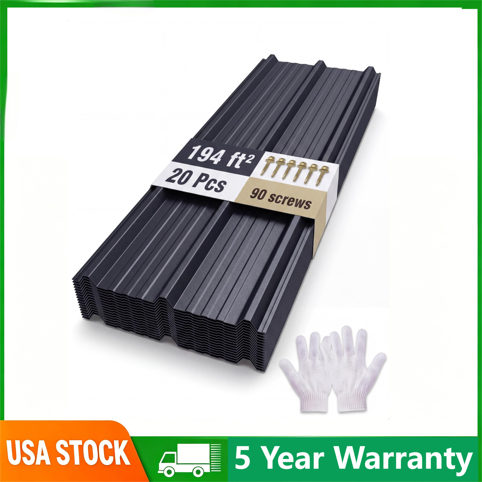 30 Pcs Ribbed Metal Roofing Panels 43.3x19.7 in 178 Sq Ft Galvanized Steel 30 Pcs Ribbed Metal Roofing Panels 43.3x19.7 in 178 Sq Ft Galvanized Steel